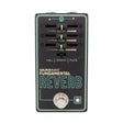 The image shows the "Fundamental Reverb" guitar effects pedal by Walrus Audio. It has three knobs (DECAY, TONE, MIX), a three-way toggle switch for HALL, SPRING, and PLATE reverb types, a bypass footswitch, and an LED indicator. The pedal features Walrus Audio’s signature black enclosure with teal graphics and adds ambient reverb effects to guitar sounds.