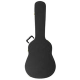 Black guitar case on a white background